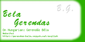 bela gerendas business card