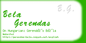 bela gerendas business card